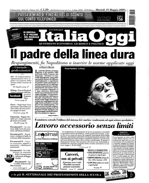 Italia oggi : quotidiano di economia finanza e politica